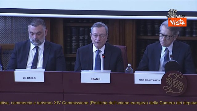 Draghi spazientito a fine audizione in Senato: Vedo che guardate orologio... grazie per l'attenzione
