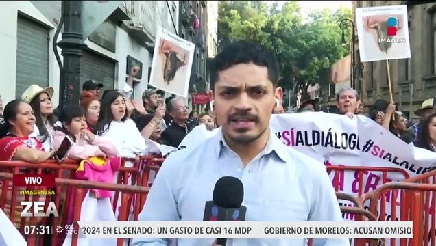 Los ánimos se calienten afuera del Congreso de la CDMX por dictamen sobre las corridas de toros