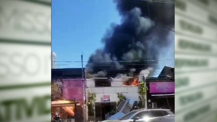 b'Ince?ndio atinge uma loja na Gentil em Sa?o Bra?s'