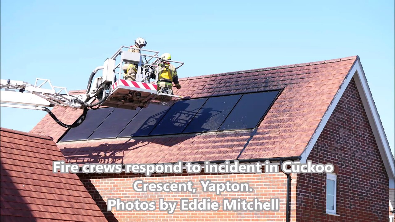 Solar panels catch fire at home in West Sussex village