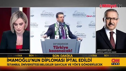 Ekrem İmamoğlu'nun diploması iptal edildi