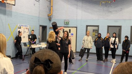 Schoolgirls take self defence lessons in the fight against violence