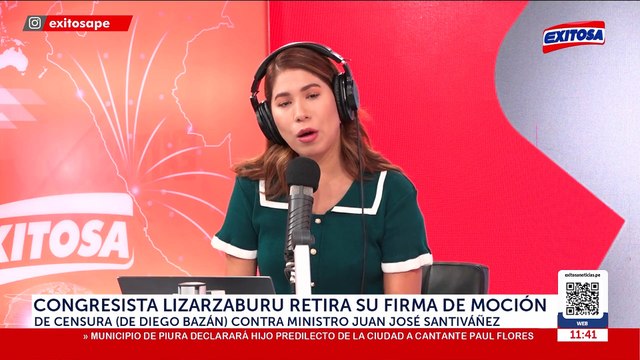 Lizarzaburu retira su firma de la moción de censura de Diego Bazán contra el ministro Santiváñez