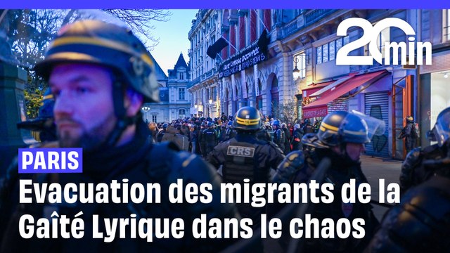Paris : Evacuation des migrants de la Gaîté Lyrique dans le chaos
