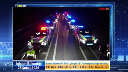 Bursa Merkezli 4 İlde “Çengel-17” Operasyonu Kapsamında; 98 Bin 600 Litre Etil Alkol Ele Geçirildi