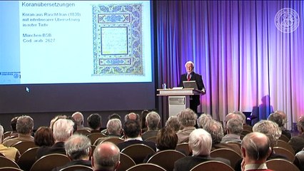 Vortrag "Der Koran und seine Übersetzungen in der globalisierten Welt" von Prof. Dr. Hartmut Bobzin