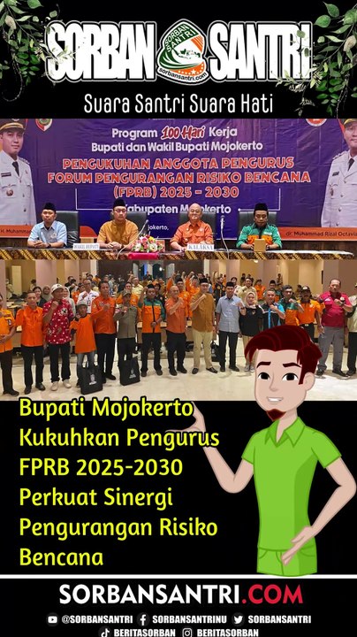 Bupati Mojokerto Kukuhkan Pengurus FPRB 2025-2030, Perkuat Sinergi Pengurangan Risiko Bencana