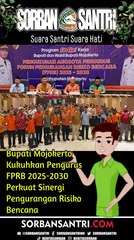 Bupati Mojokerto Kukuhkan Pengurus FPRB 2025-2030, Perkuat Sinergi Pengurangan Risiko Bencana