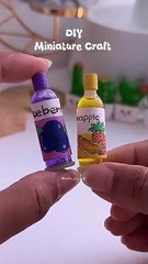 Miniature juice 🥤🧃idea✨ #shorts #art #diy #muktaartandcraft #youtubeshorts
