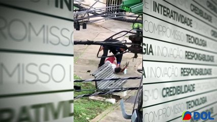 b'Vigilante agride suposto invasor da igreja da trindade em Bela9m'