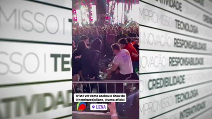 b'Henrique e Juliano encerram show apb3s briga generalizada chegar ao palco'