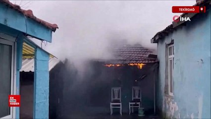 Tekirdağ'da bir evden alevler yükseldi