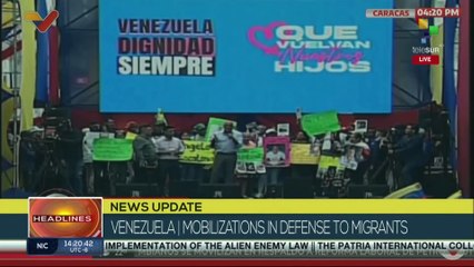 Venezuelan people mobilize in defense of migrants' rights