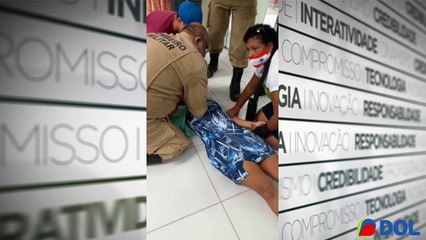 b'Mulher desmaia dentro de banco no Marajb3'