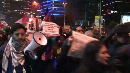 İsrail Başkonsolosluğu önünde ‘Gazze’ protestosu