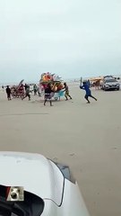 b'Homens entram em confronto nas areias de Salinas'