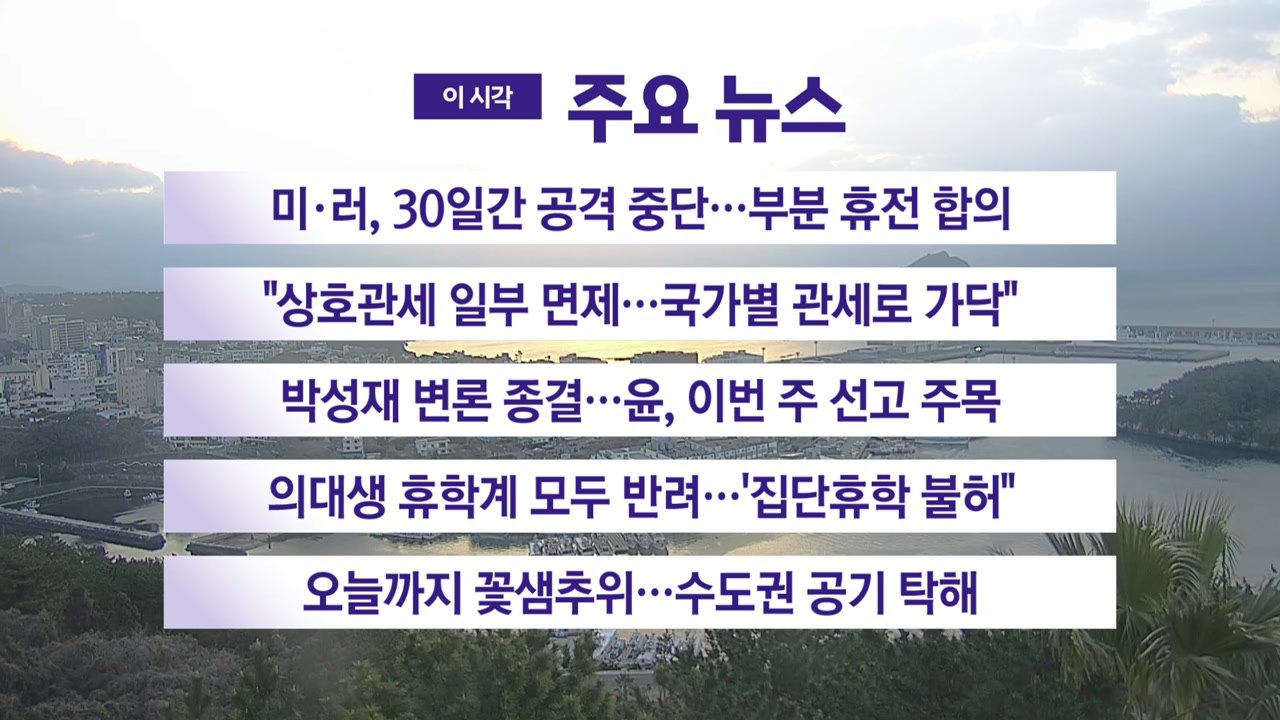 [YTN 실시간뉴스] 미·러, 30일간 공격 중단...부분 휴전 합의 / YTN