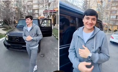 Bek Man City Abdukodar Khusanov menerima Mercedes-Benz G-Class setelah kembali ke Uzbekistan untuk tugas internasional