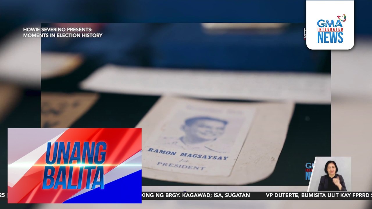 RESTRICTED: Unang presidential campaign jingle at iba pang campaign tactics ni dating Pres. Ramon Magsaysay, hihimayin sa "Howie Severino Presents: Moments in Election History" | Unang Balita