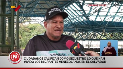 Caraqueños rechazan el trato que se les da a los migrantes venezolanos en El Salvador
