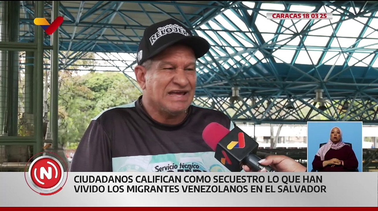 Caraqueños rechazan el trato que se les da a los migrantes venezolanos en El Salvador
