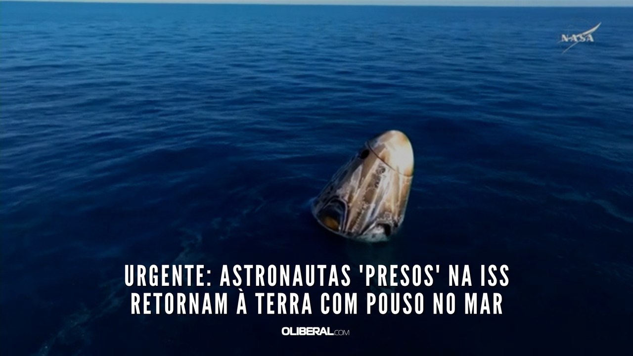 URGENTE: astronautas 'presos' na ISS retornam à Terra com pouso no mar
