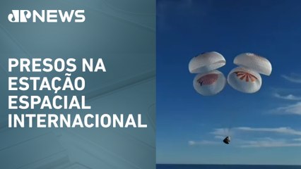 Astronautas retornam à Terra após 9 meses no espaço