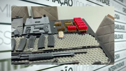 b'Poladcia Federal apreende armas e munia7o em Itaituba'
