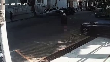 b'Ciclista morre atropelada na frente de condomadnio de Bela9m'