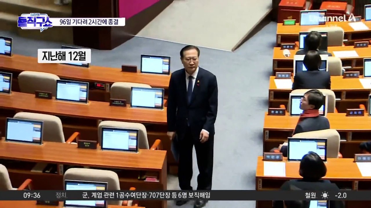 96일 기다린 법무장관, 2시간 만에 변론 종결