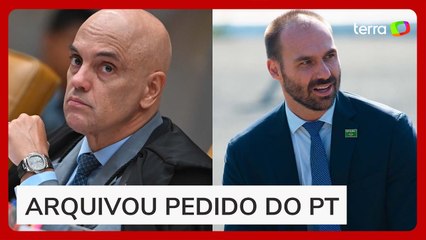 Moraes manda arquivar pedido de apreensão de passaporte de Eduardo Bolsonaro