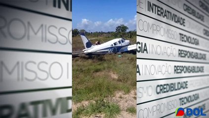 b'Avio de pequeno porte faz pouso fora7ado em Curralinho'
