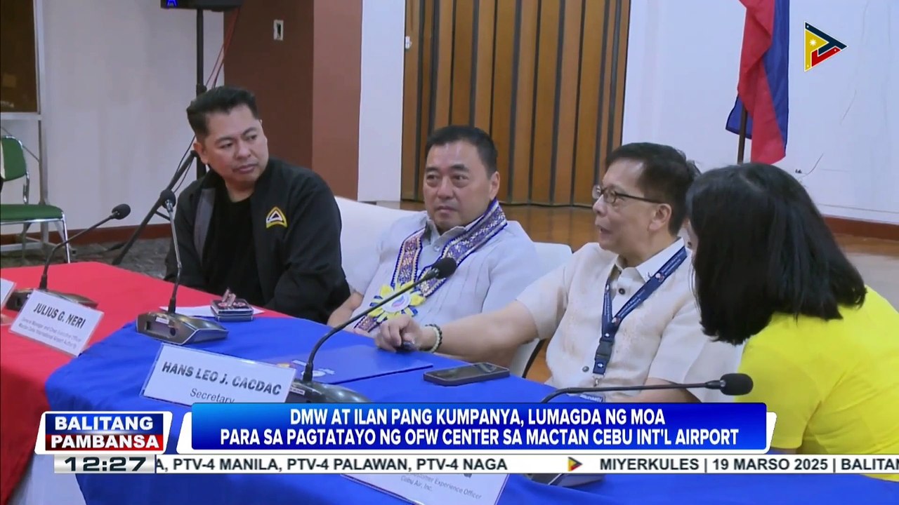 DMW at ilan pang kumpanya, lumagda ng MOA para sa pagtatayo ng OFW Center sa Mactan Cebu International Airport
