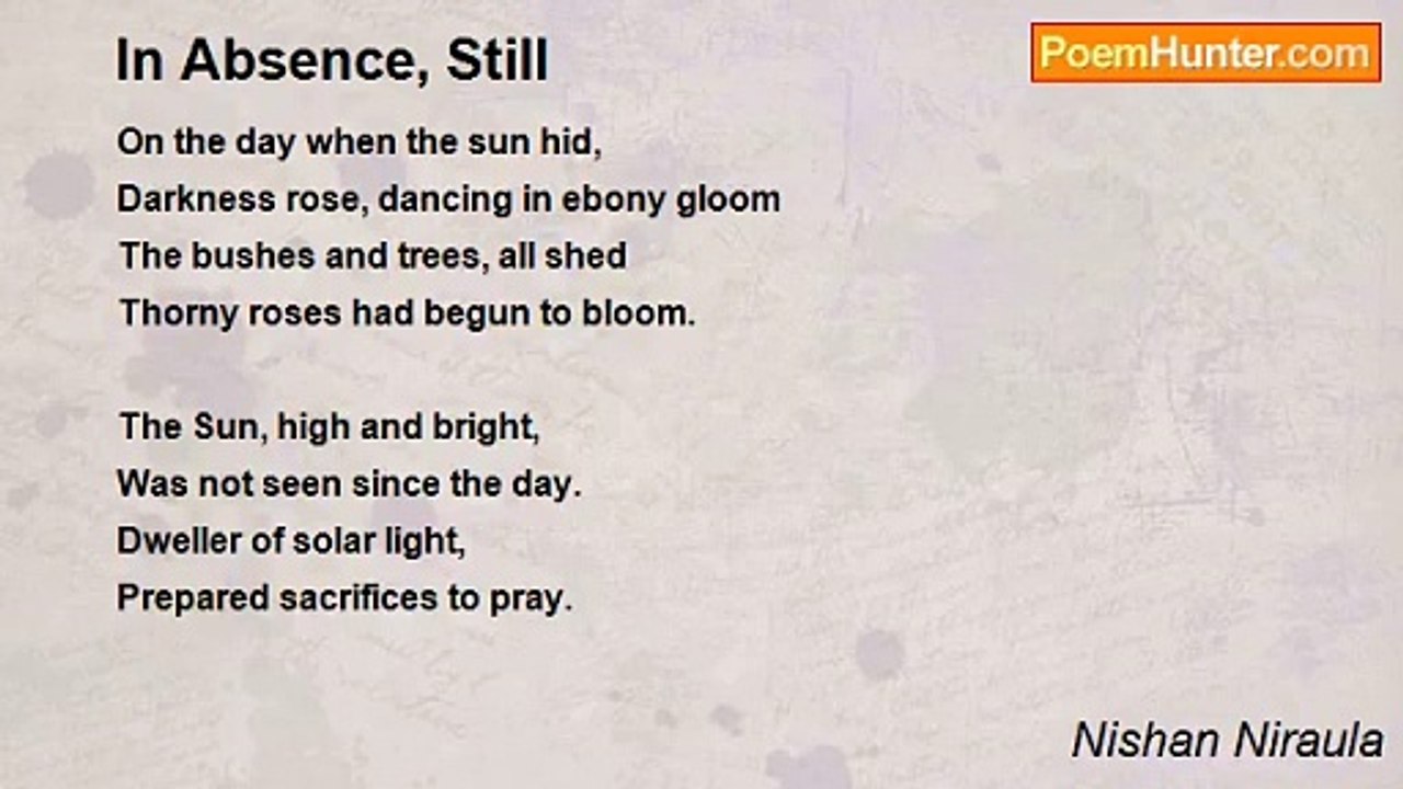 Nishan Niraula - In Absence, Still