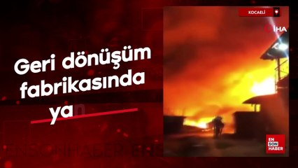 Kocaeli'de geri dönüşüm fabrikasında yangın