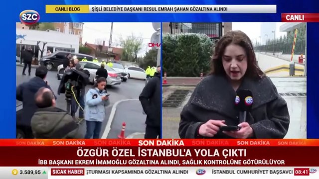 SÖZCÜ TV CHP Genel Merkezi önünde