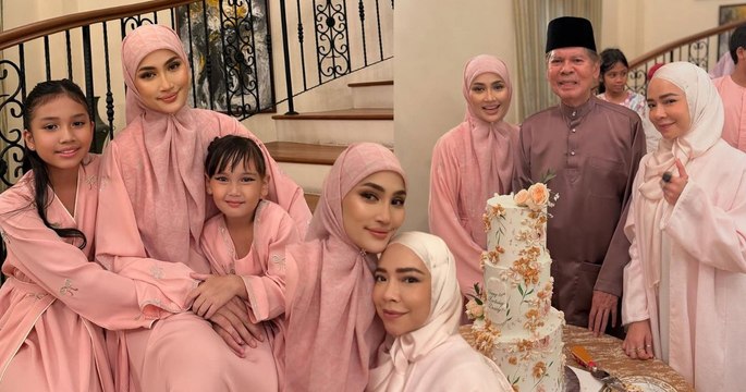 Tetap Jaga Ukhwah, Momen Nora Danish, Fasha Sandha & Bapa Mertua Rai Birthday Jadi Perhatian!