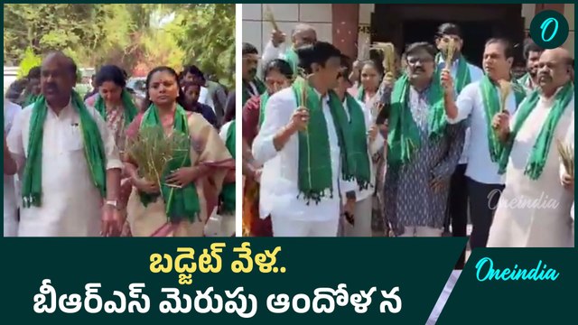 Telangana Budget 2025 - బడ్జెట్‌ వేళ ఊహించని విధంగా BRS నిరసన | KTR | Oneindia Telugu