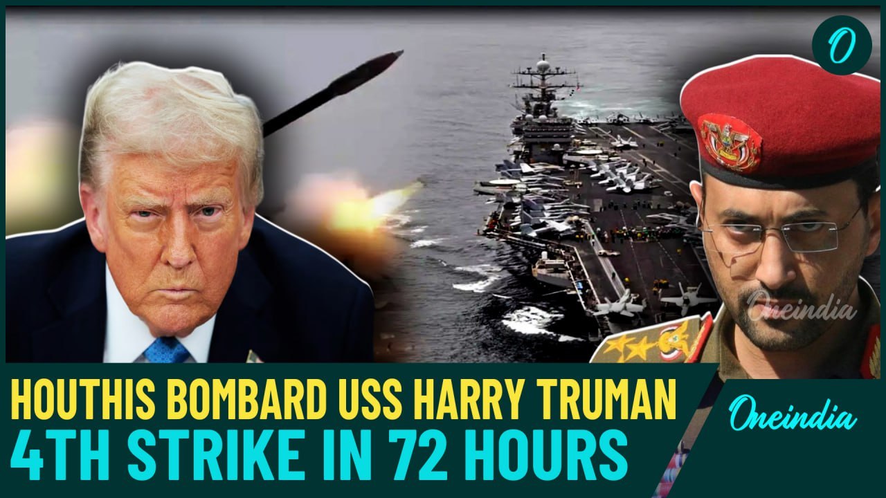 Houthis Hammer USS Harry Truman for 4th Time in 3 Days; Hypersonic Missiles Pound Israeli Airbase