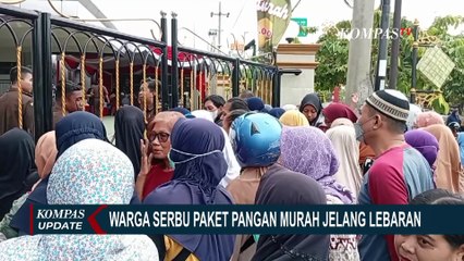 Jelang Lebaran, Warga Madiun Antre Beli Paket Pangan Murah Hanya Rp65 Ribu