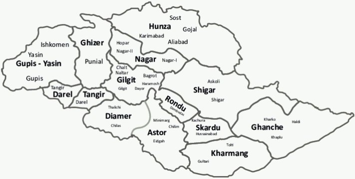 Map of Gilgit-Baltistan. Peta Gilgit-Baltistan. Gilgit-Baltistan Map. Map of Gilgit Baltistan. Peta Gilgit Baltistan. Gilgit Baltistan Map