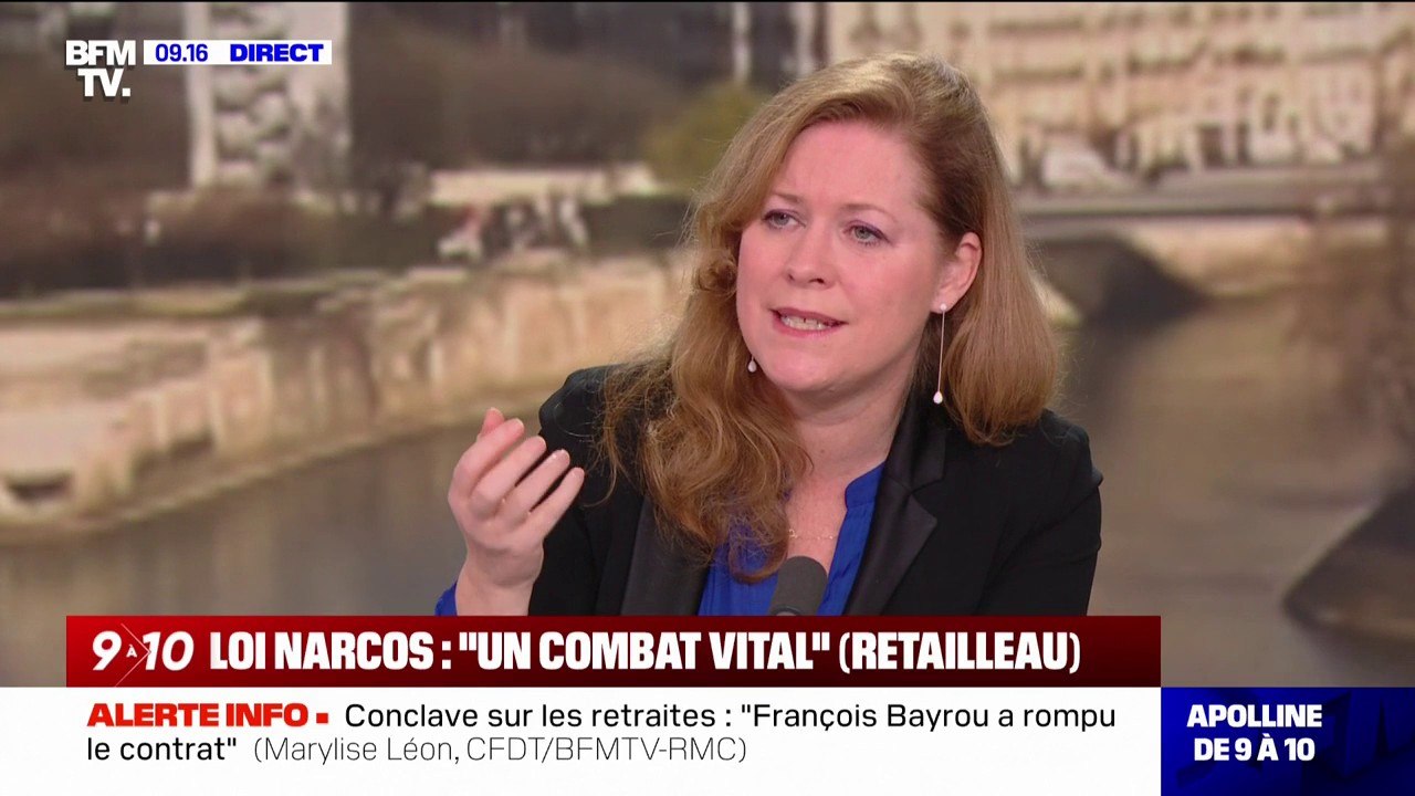 Béatrice Brugère (Unité magistrats FO) juge "nécessaire" la loi sur le narcotrafic proposée par Bruno Retailleau et Gérald Darmanin