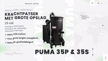 Depureco Puma 35P & 35S | Krachtige heavy duty industriële stofzuigers voor zware toepassingen