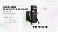 Depureco TX Serie | Industriële stofzuiger voor grof tot middelgrof materiaal