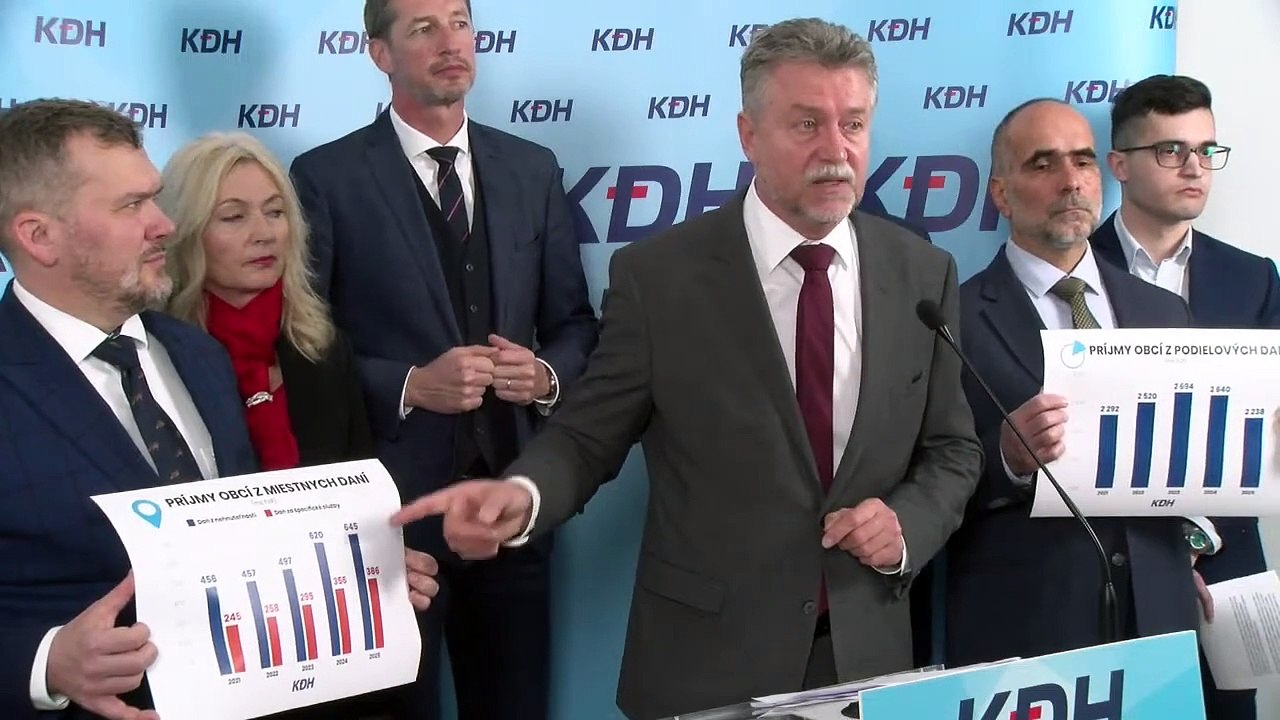 ZÁZNAM: KDH: Financovanie samospráv nie je udržateľné, vláda k nim pristupuje zle