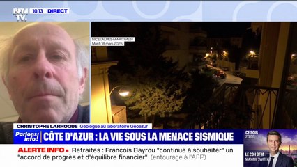 Tremblement de terre sur la Côte d'Azur: "La possibilité d'un séisme plus fort existe", explique Christophe Larroque (géologue)