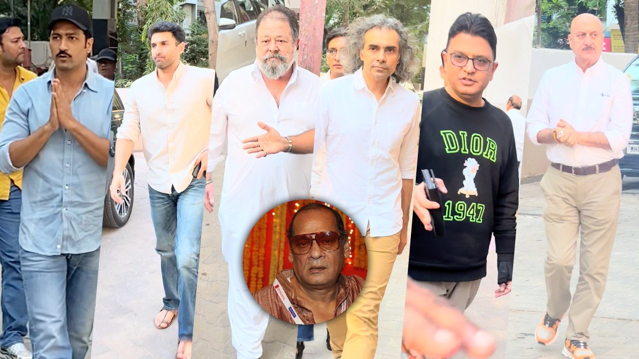 Deb Mukherjee's Prayer Meet: Aditya Roy Kapur, Vicky Kaushal, Anupam Kher, Bhushan Kumar & Others