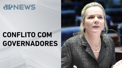 Gleisi Hoffmann cobra “agradecimento” por pagamento das dívidas dos estados