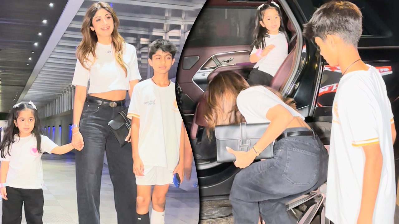 Shilpa Shetty Snapped With Cute Kids For Dinner Date | Drops Down Her Expensive Jacket On The Road!