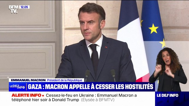 Gaza: La reprise des frappes israéliennes [...] constitue un retour en arrière dramatique , assure Emmanuel Macron
